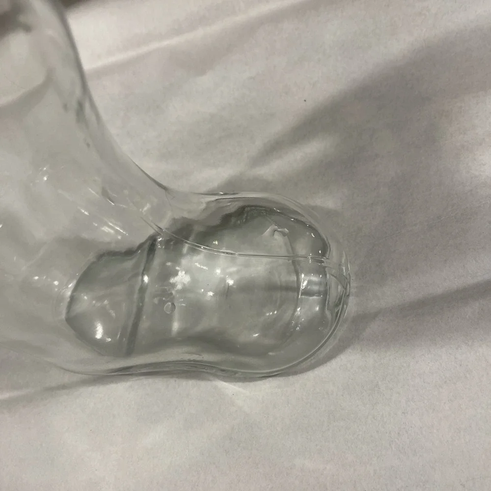 Cowboy Boot Shaped Clear Glass Mug Cup Beer Stein 10 Inches‎ Tall